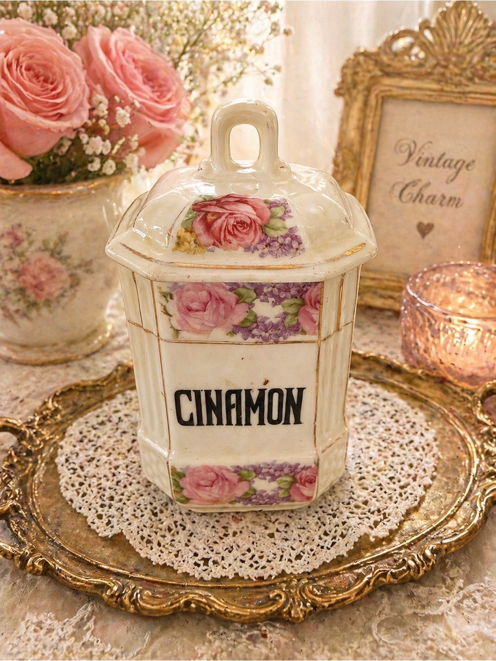 Alfred White Porcelain Canister Base with Maker's Mark